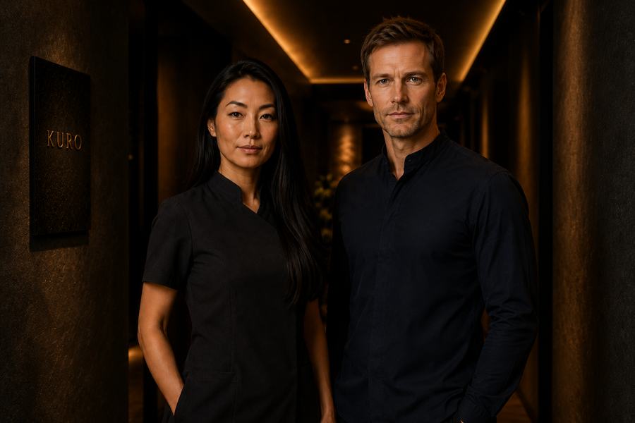 Dr. Aiko Nakamura-Reid and Dr. James Reid, co-founders of Kuro Clinic Los Angeles